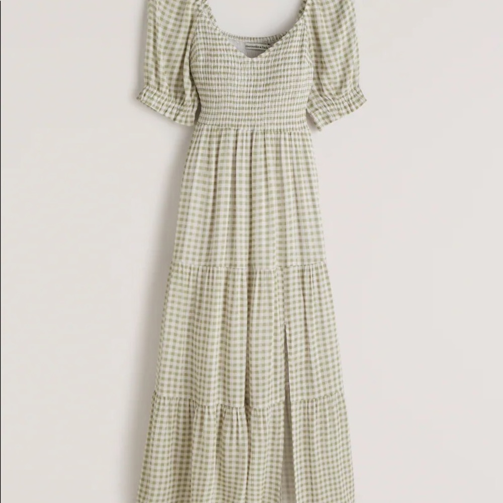 Abercrombie & Fitch gingham smocked dress